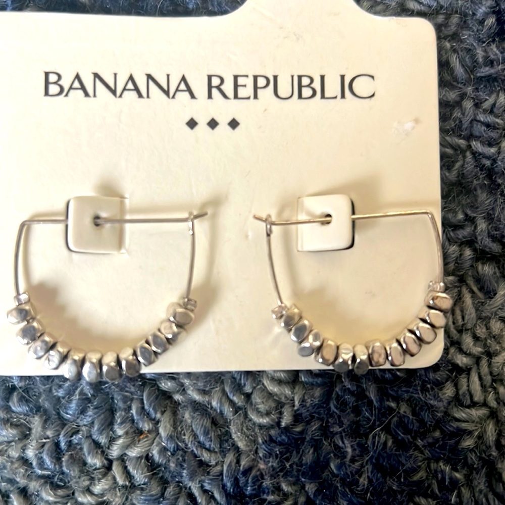 Silver stone earrings from Banana Republic, never worn
